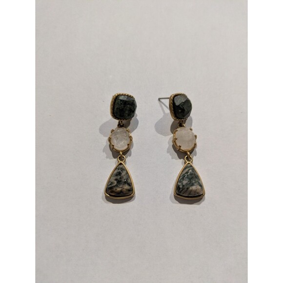 Ralph Lauren Jewelry - Lauren Ralph Lauren Dangle Drop Earrings Gold Tone Agate Quartz